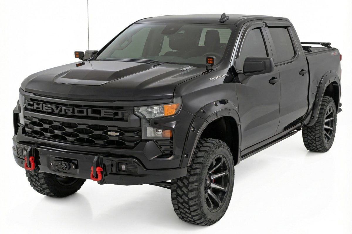 Chevrolet Silverado 1500 Bumper - Front - Rough Country - FXS - Mosaic Black - '23-'26